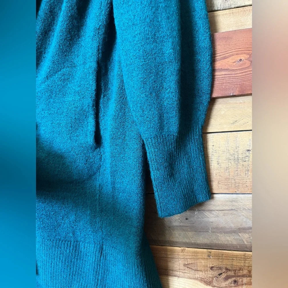 Nine West Teal Open-Front Sweater Cardigan